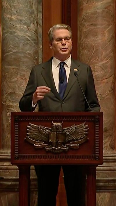 Scott Bessent is talking to the public.