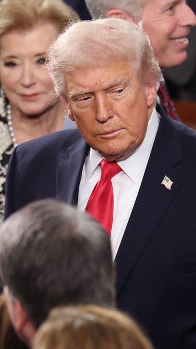 Donald Trump enters Capitol.