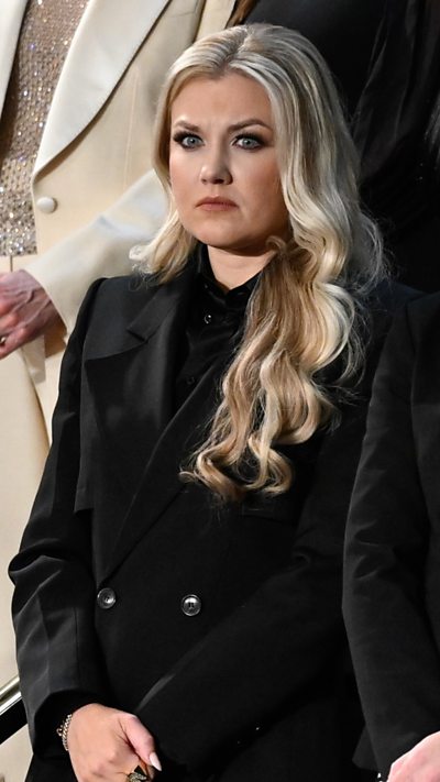 Erika Kirk in the chambers of the US House of Representative.