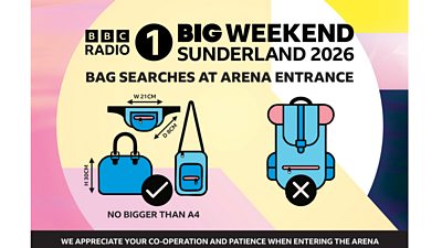 Info regarding which size of bag is permitted and prohibited. Max bag dimensions allowed are as follows: Height - 21cm | Width - 30cm | Depth - 8cm