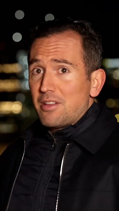 BBC's Hugo Bachega wearing black outfit