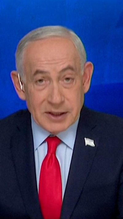 Israeli Prime Minister Benjamin Netanyahu speaking on Fox News
