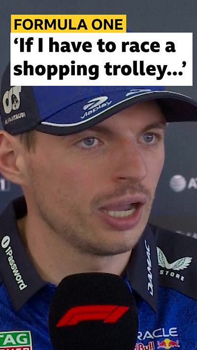 Verstappen is ready to race in anything... even a shopping trolley!