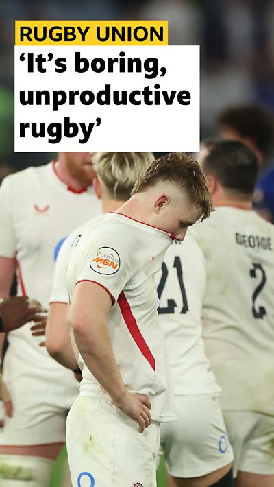 England rugby team looking deflated after Italy defeat