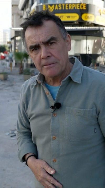 Wyre Davies on a street in Beirut