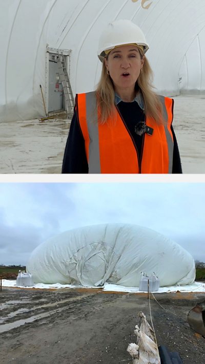The landfill site near Swindon would use gas from rubbish to help grow food.