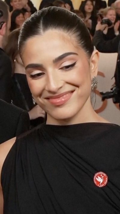 Saja Kilani is speaking to the press.