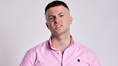 Close-up of Alex Murphy in character as Conor MacSweeny. 