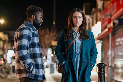 Stephen (PAAPA ESSIEDU);Lisa (SIOBHÁN CULLEN) in Babies (Photo credit: Credit: BBC/Snowed-In/Sam Taylor)