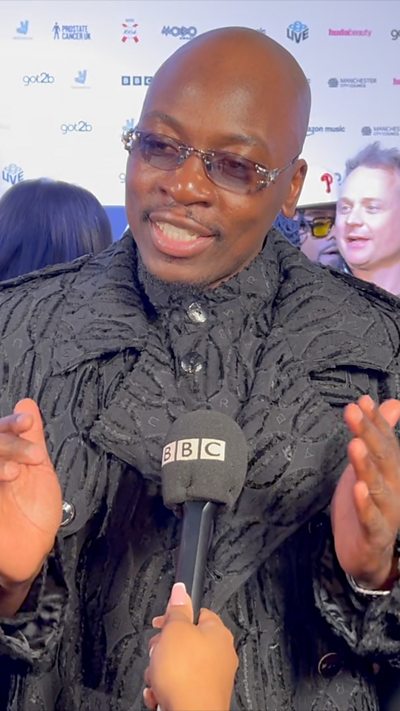 Eddie Kadi speaks to BBC Manchester at the Mobos