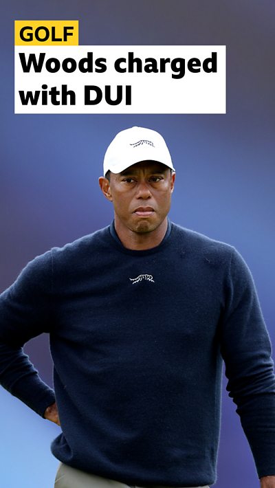 Tiger Woods charged after car crash Florida