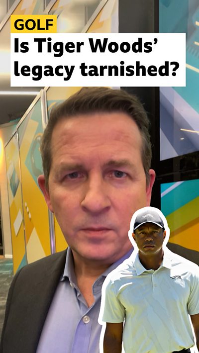 Olly Foster and Tiger Woods