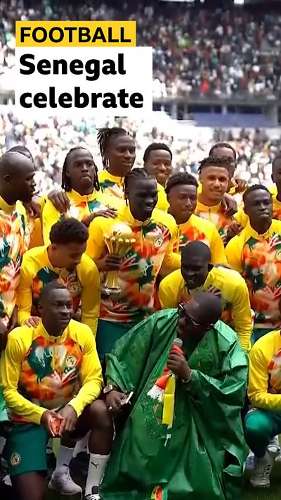 Senegal parade Afcon trophy