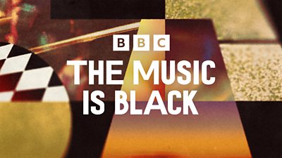 Artwork for The Music is Black, featuring block text for the title. 
