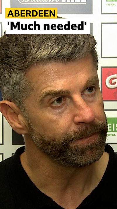 Robinson speaks after first win as Aberdeen boss