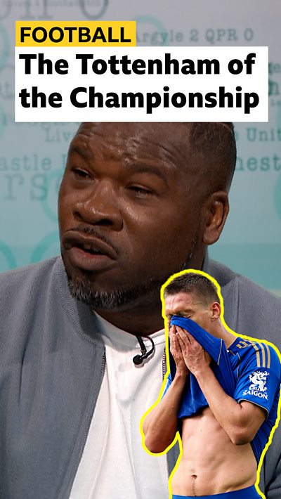 Aaron McLean frown next to a cut out of a dejected Jannik Vestergaard.