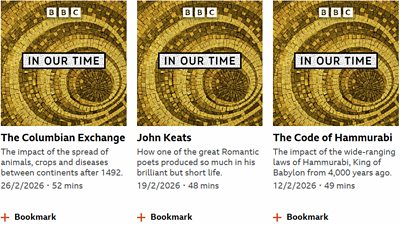In Our Time episode titles