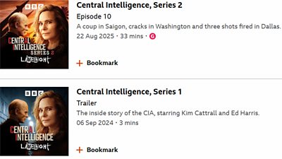 Examples of Central Intelligence series titles on �鶹�� Sounds