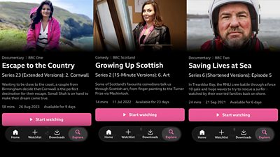 Examples of reversioned series titles on �鶹�� iPlayer
