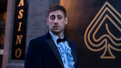 Michael Socha in character as Matty Flynn. 