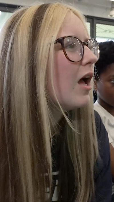 Teen speaking to BBC