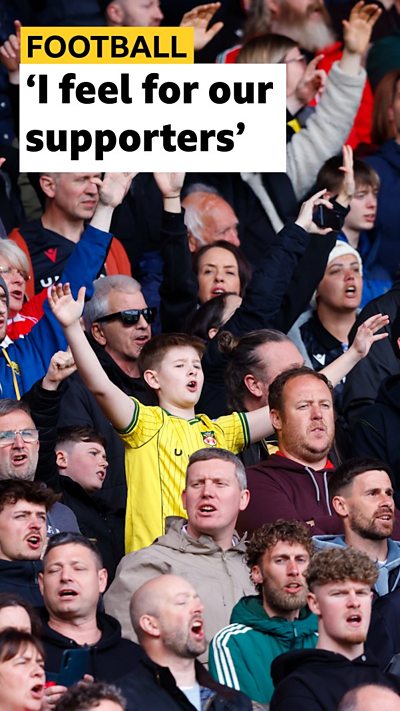 Wrexham fans react in the stands