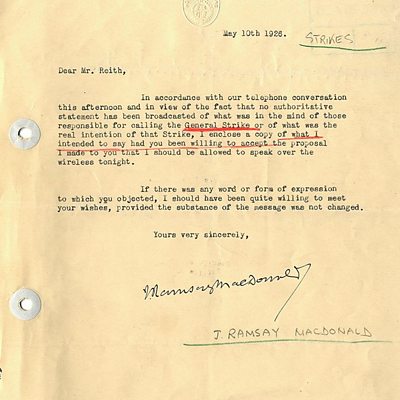 A document from the BBC Written Archives