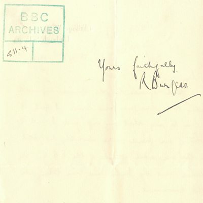 A BBC Written Archives Document