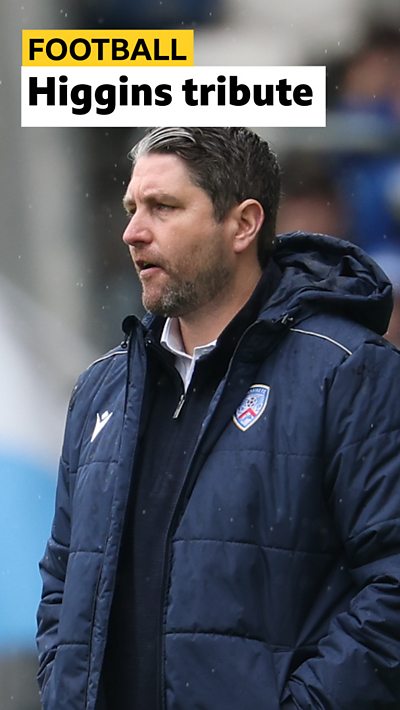 Coleraine manager Ruaidhri Higgins