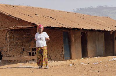 Fatmata in her village