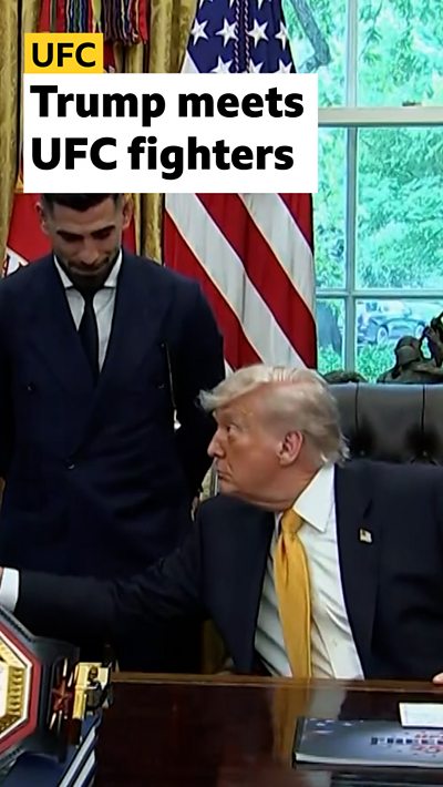 President Trump meets UFC fighters