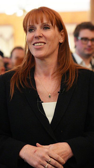 Close-up of Angela Rayner smiling