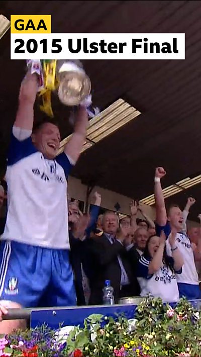 Conor McManus lifts the 2015 Ulster title