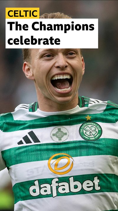 Celtic celebrate after clinching title on dramatic final day
