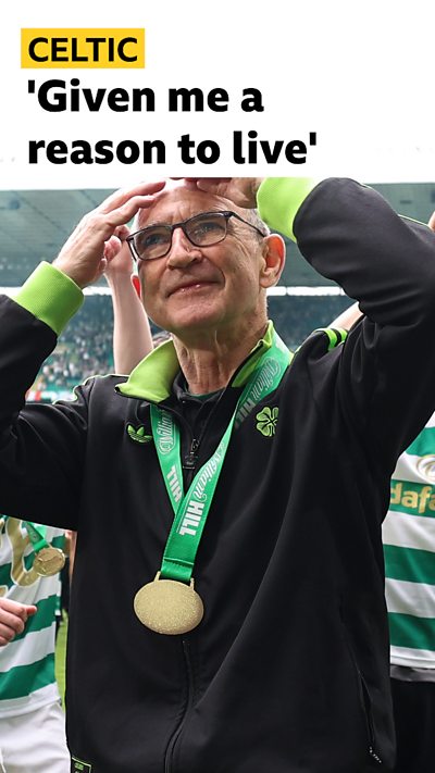 O'Neill reacts after winning fourth title as Celtic boss
