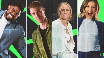 Composite image featuring photos of Micah Richards, Joe Hart, Steph Houghton and Ellen White. 