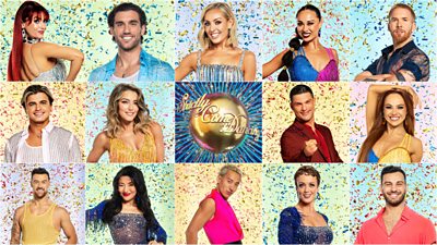 A collage of headshots of Strictly Come Dancing 2026's returning professional dancers, Dianne Buswell, Julian Caillon, Amy Dowden, Katya Jones, Neil Jones, Nikita Kuzmin, Jowita Przystał, Aljaž Škorjanec, Alexis Warr, Kai Widdrington, Nancy Xu, Carlos Gu, Lauren Oakley and Vito Coppola