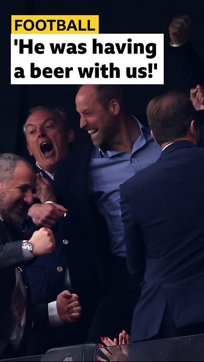 Prince William joined the Aston Villa side for a beer following their Europa League final triumph