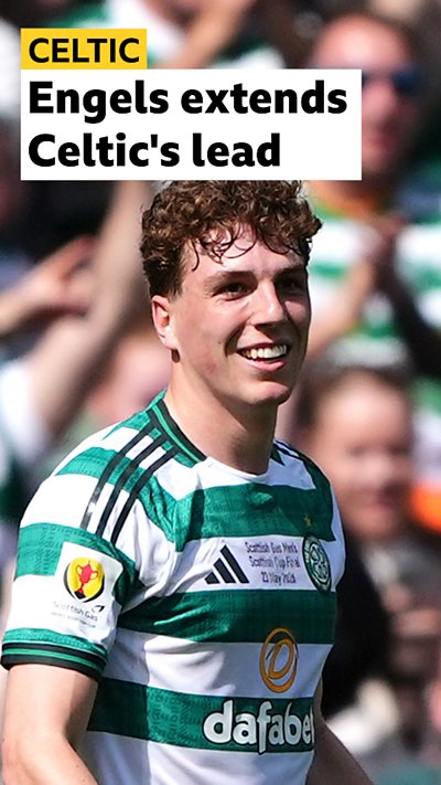 Engels doubles Celtic's lead.