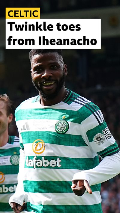 Iheanacho with the third goal for Celtic in the 2026 Scottish Cup Final.