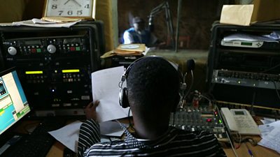 A radio station in Sierra Leone running programme during Ebola outbreak
