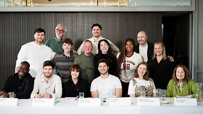 Cast members for One of Our Own - A Hope Street Film taken at read-through in Belfast