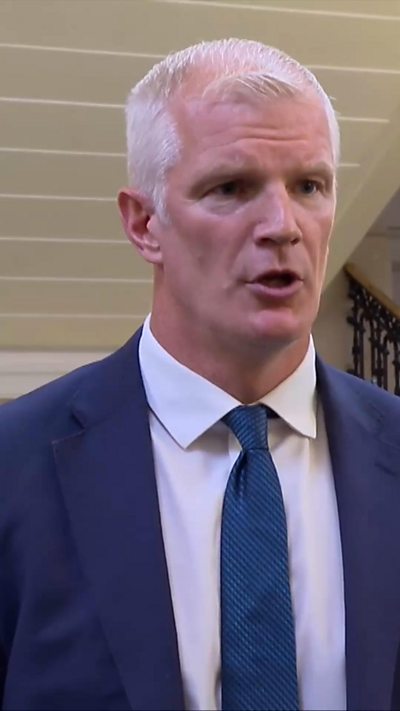 Carns speaking during BBC interview