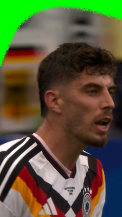 Kai Havertz reacts to scoring third goal for Germany in their 2026 World Cup match against Curacao.