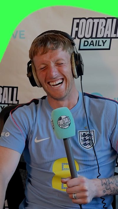 Jordan Pickford laughing