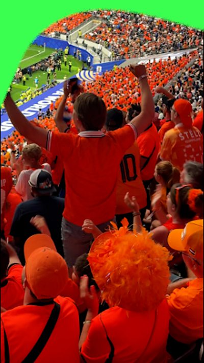 Netherlands fan at game v Japan