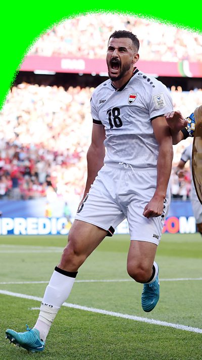 Aymen Hussein celebrating