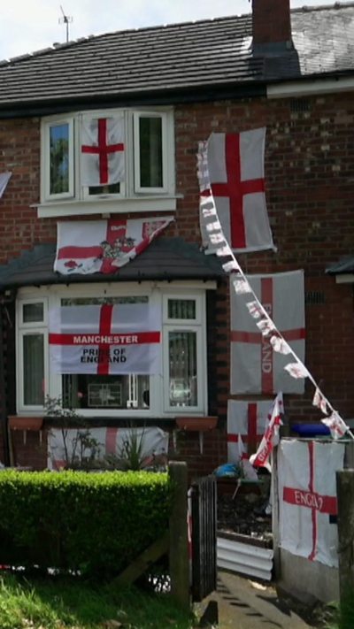 Great-grandmother decorates house for  World Cup