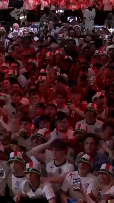 Fans in London celebrate England's World Cup opener