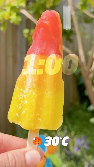 Ice lolly melting in the heat